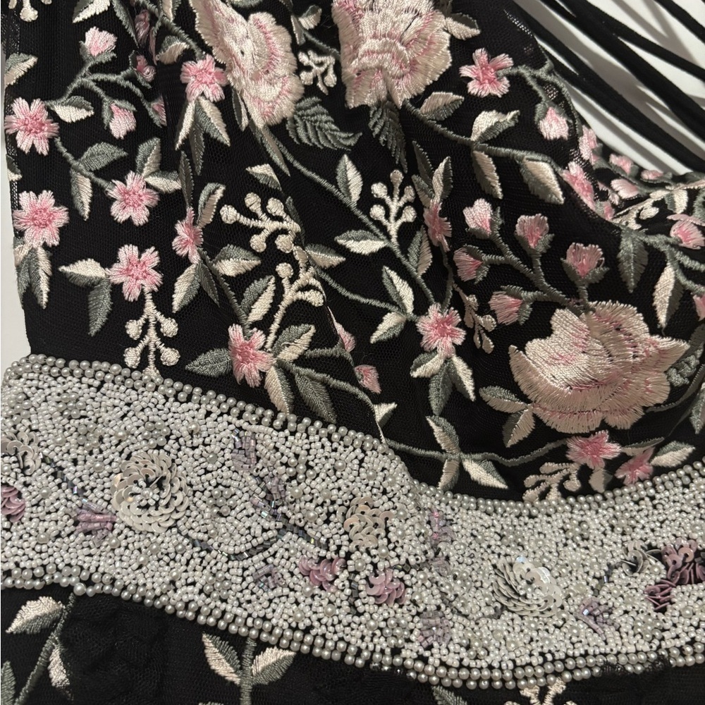 Mac Duggal 70160 Embroidered One Shoulder Gown Size 8 NWT Floral Formal Dress - Picture 9 of 11